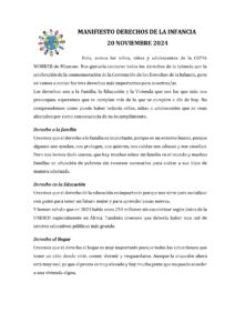 MANIFIESTO DERECHOS DE LA INFANCIA MISECAM 2024 page 0001