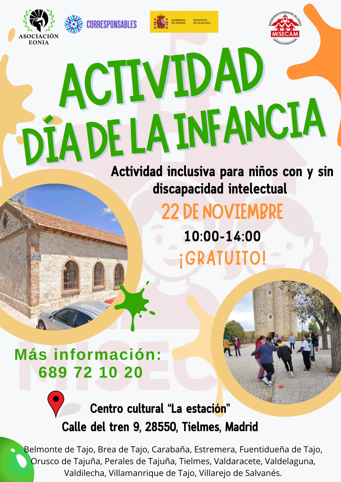 ACTIVIDAD DIA DE LA INFANCIA EN TIELMES PARA TODOS LOS MUNICIPIOS DE MISECAM